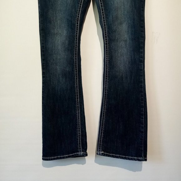 ZCO Jeans  Girls size 14 or Women's size 6  Silver Metallic Sequin  Stretch  GUC - Picture 6 of 11